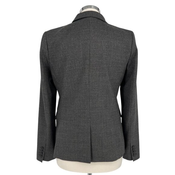 J.Crew Wool Blend Blazer Jacket Gray Single Button Size 6 - Picture 10 of 16